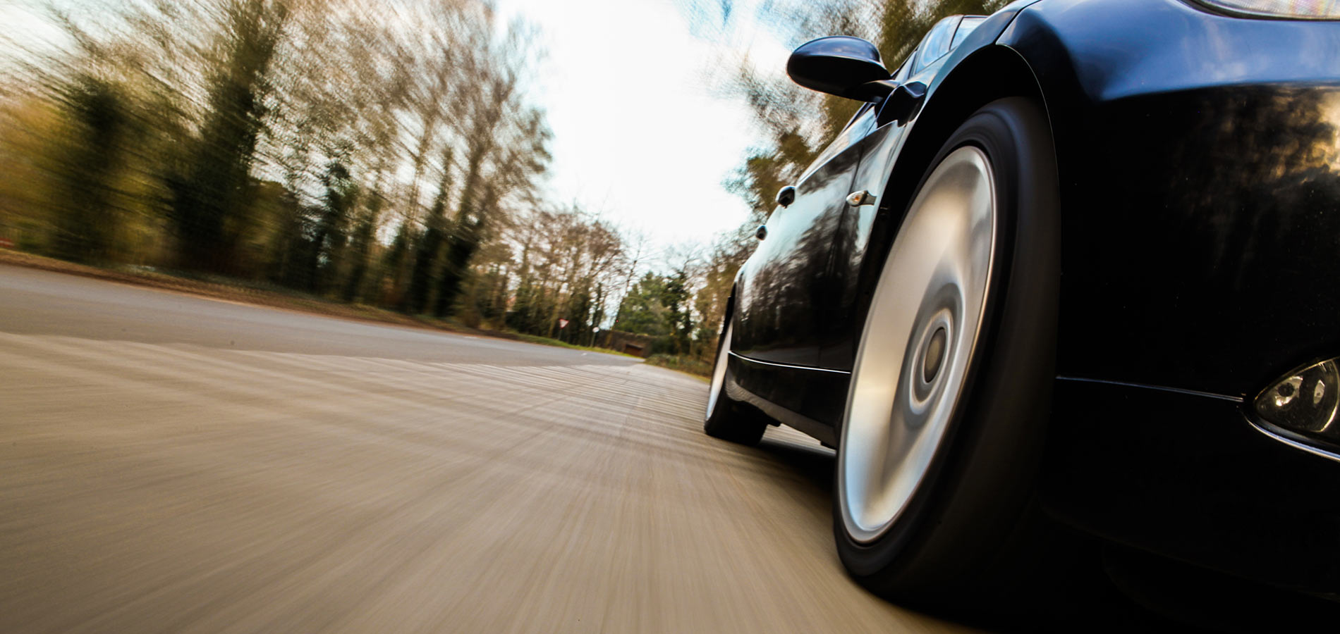 Car driving on road